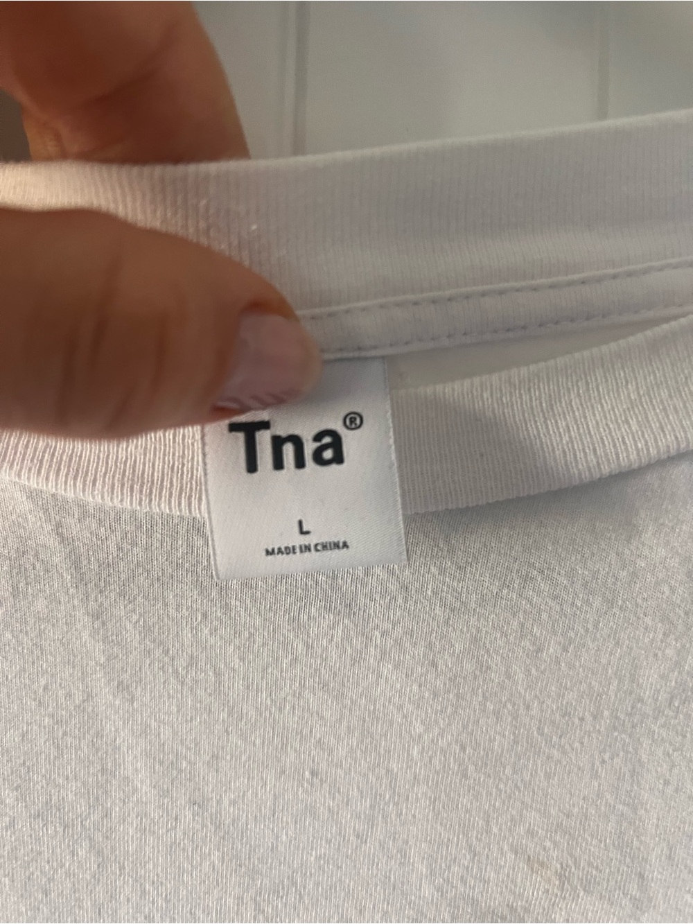 TNA Cropped Long Sleeve Top in White - Picture 3 of 4